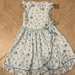 Darling Mae Blue Flower wrap dress (size 6)